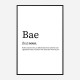 BAE Definition Typography Wall Art