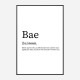 BAE Definition Typography Wall Art