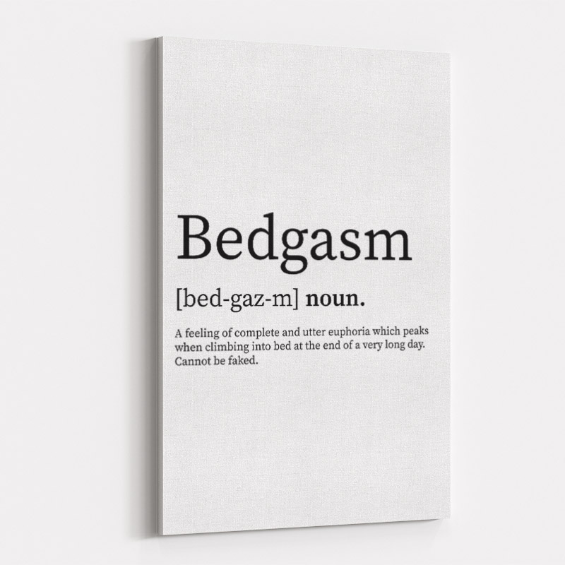 Bedgasam Definition Typography Wall Art