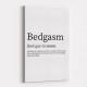 Bedgasam Definition Typography Wall Art