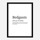 Bedgasam Definition Typography Wall Art