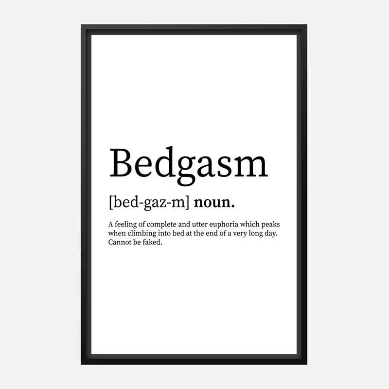 Bedgasam Definition Typography Wall Art