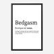 Bedgasam Definition Typography Wall Art