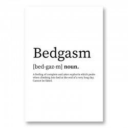 Bedgasam Definition Typography Wall Art