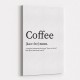 Coffee Definition Typography Wall Art