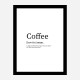 Coffee Definition Typography Wall Art