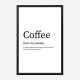 Coffee Definition Typography Wall Art