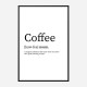 Coffee Definition Typography Wall Art