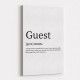 Guest Definition Typography Wall Art