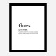 Guest Definition Typography Wall Art
