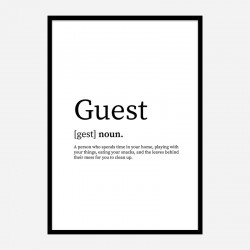 Guest Definition Typography Wall Art