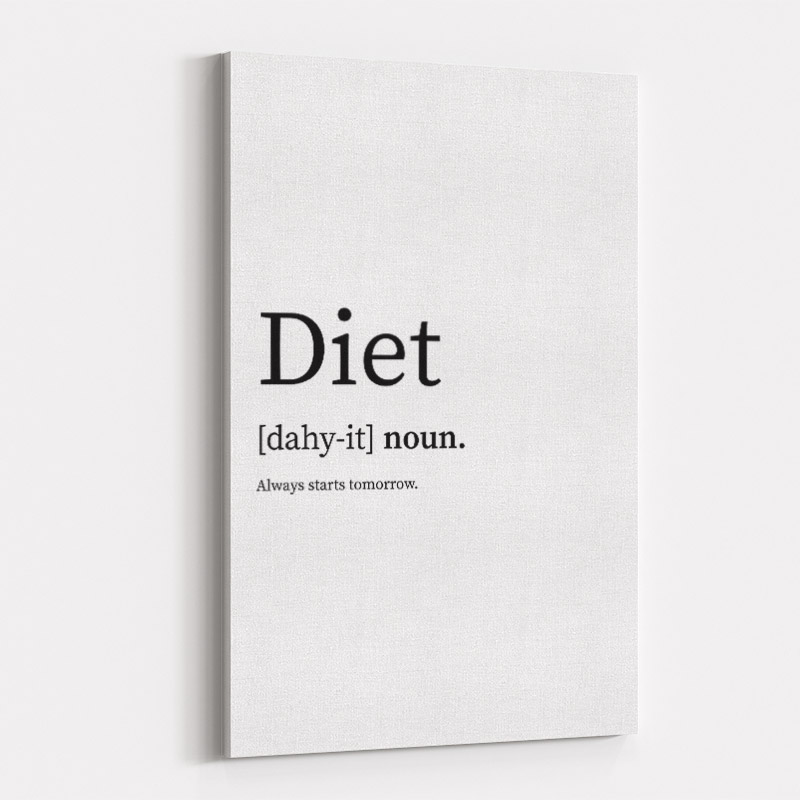 Diet Definition Typography Wall Art