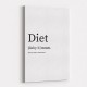 Diet Definition Typography Wall Art