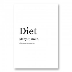 Diet Definition Typography Wall Art