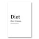 Diet Definition Typography Wall Art