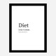 Diet Definition Typography Wall Art