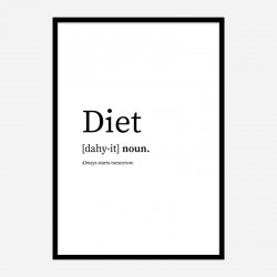 Diet Definition Typography Wall Art