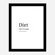 Diet Definition Typography Wall Art