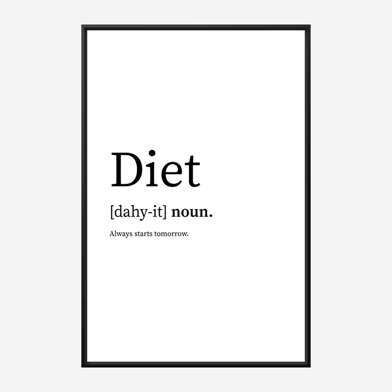 Diet Definition Typography Wall Art