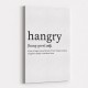 Hangry Definition Typography Wall Art