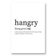 Hangry Definition Typography Wall Art