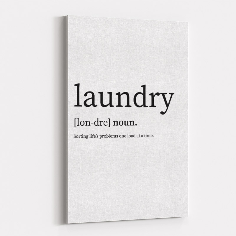 Laundry Definition Typography Wall Art