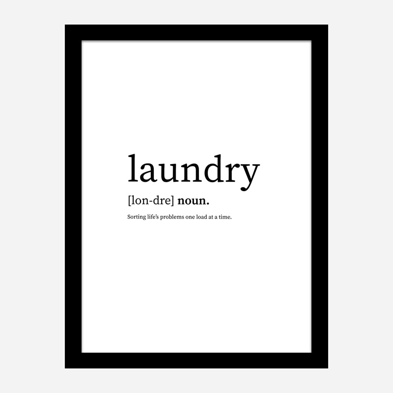 Laundry Definition Typography Wall Art