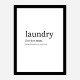 Laundry Definition Typography Wall Art