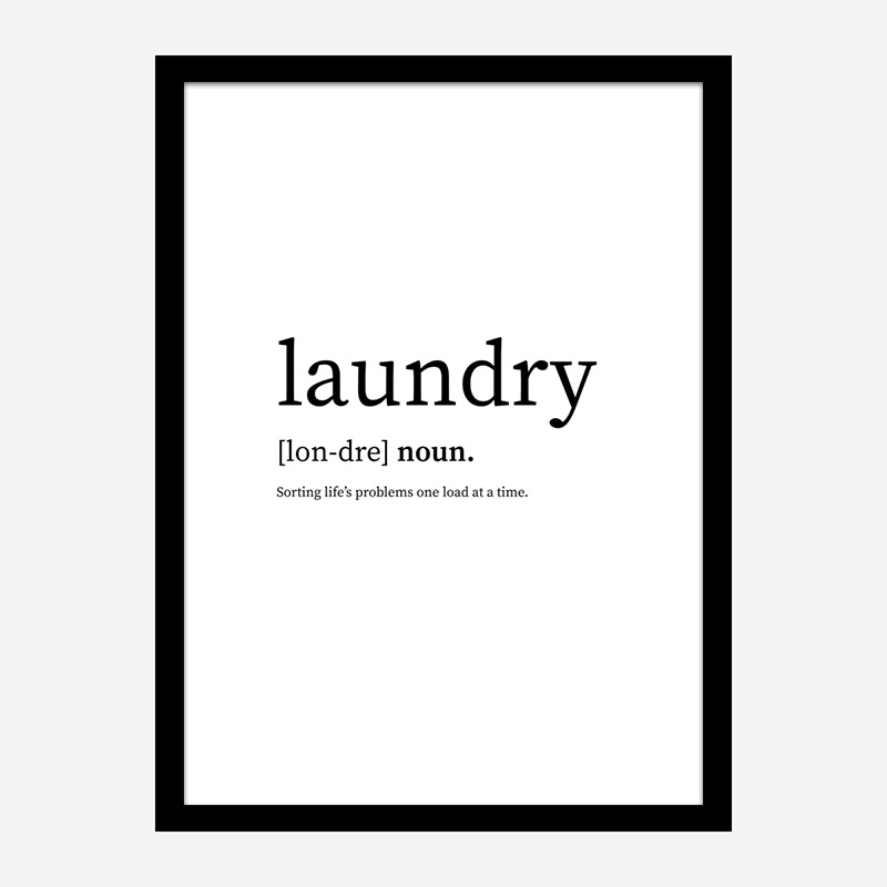 Laundry Definition Typography Wall Art