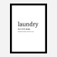 Laundry Definition Typography Wall Art