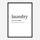 Laundry Definition Typography Wall Art