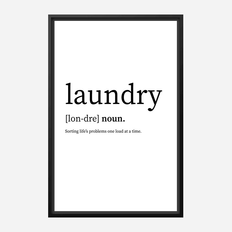 Laundry Definition Typography Wall Art