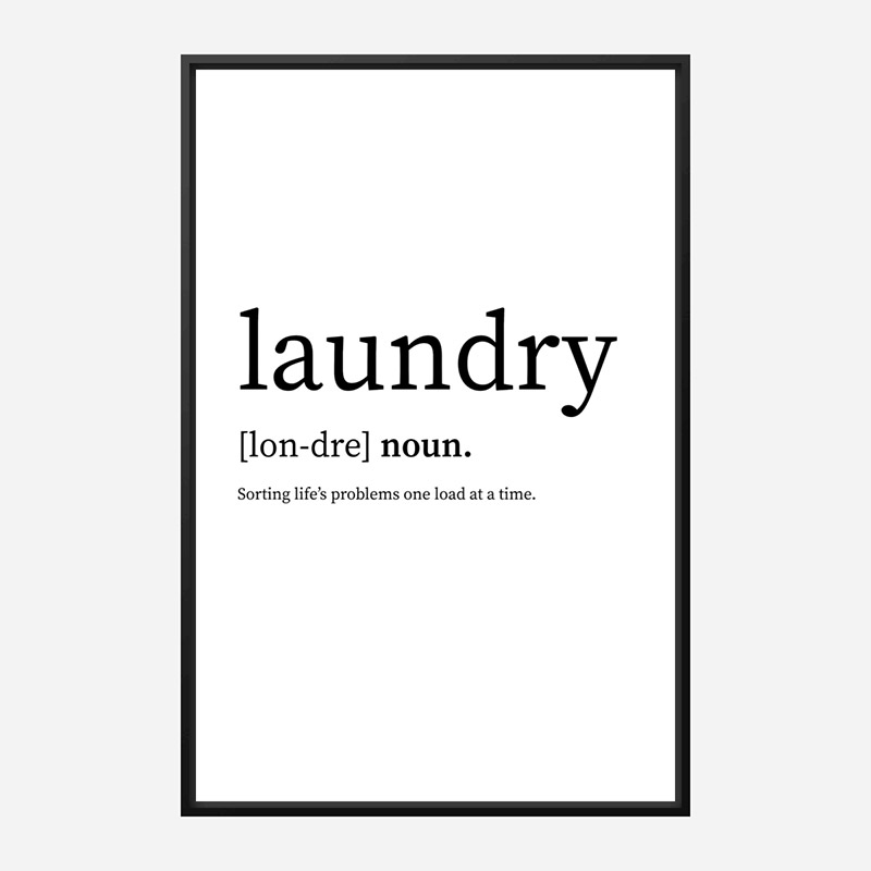 Laundry Definition Typography Wall Art