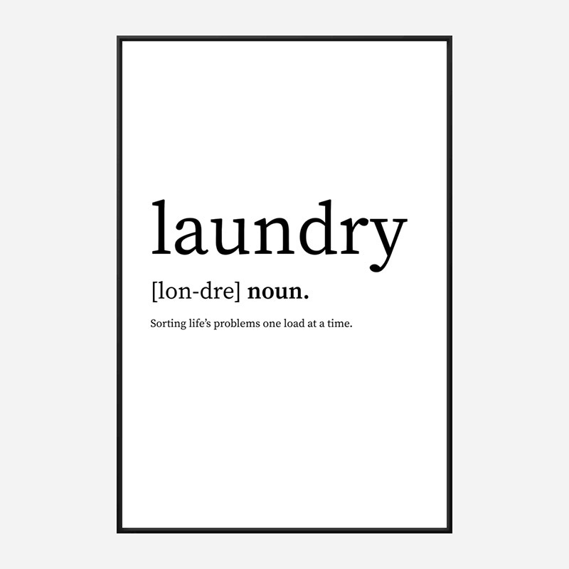 Laundry Definition Typography Wall Art