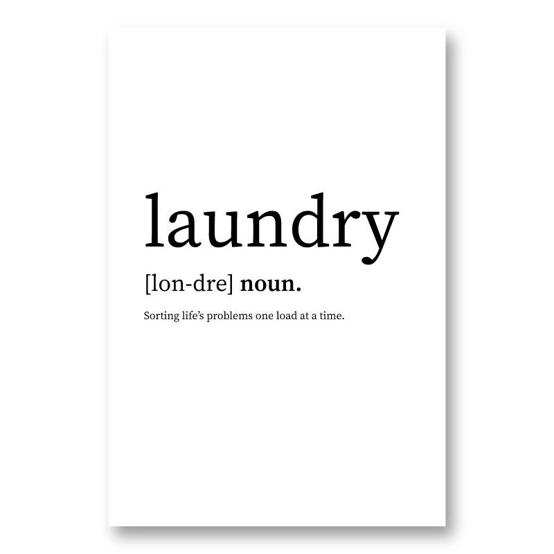 Laundry Definition Typography Wall Art