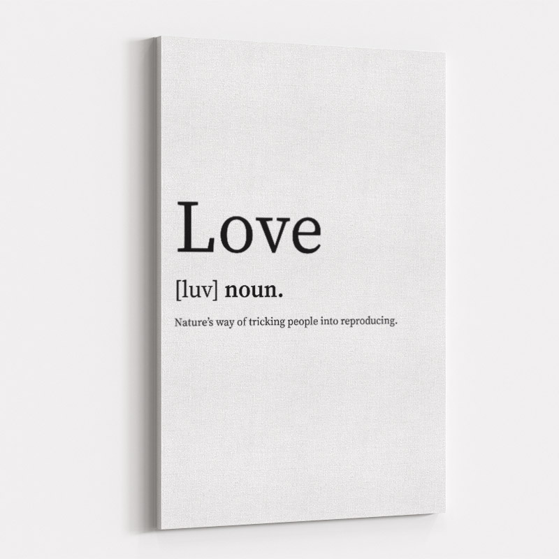 Love Definition Typography Wall Art