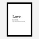 Love Definition Typography Wall Art