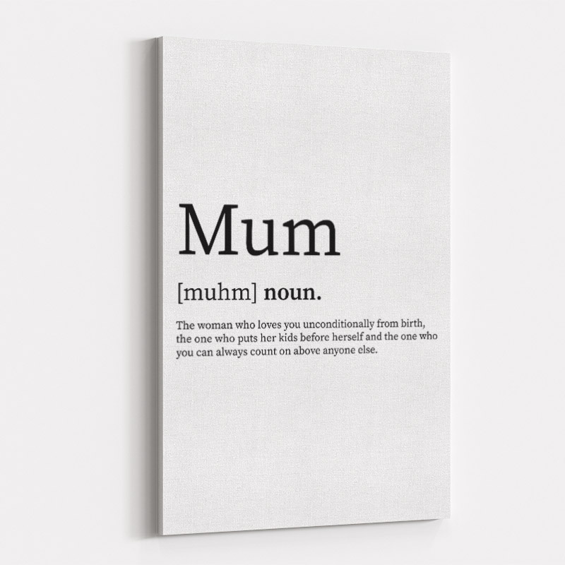 Mum Definition Typography Wall Art