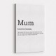 Mum Definition Typography Wall Art