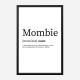 Mombie Definition Typography Wall Art