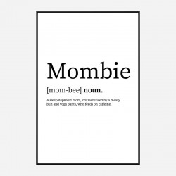 Mombie Definition Typography Wall Art