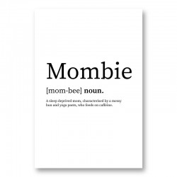 Mombie Definition Typography Wall Art