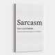 Sarcasm Definition Typography Wall Art