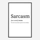 Sarcasm Definition Typography Wall Art