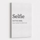 Selfie Definition Typography Wall Art