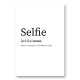 Selfie Definition Typography Wall Art