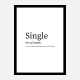 Single Definition Typography Wall Art