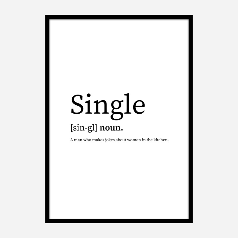 Single Definition Typography Wall Art