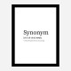 Synonym Definition Typography Wall Art