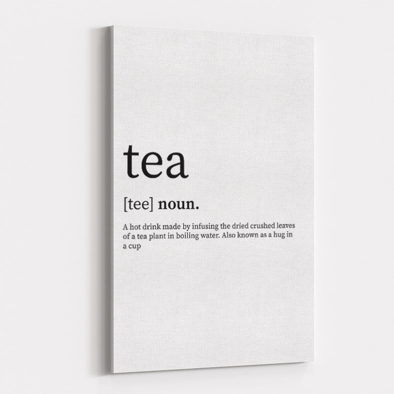 Tea Definition Typography Wall Art